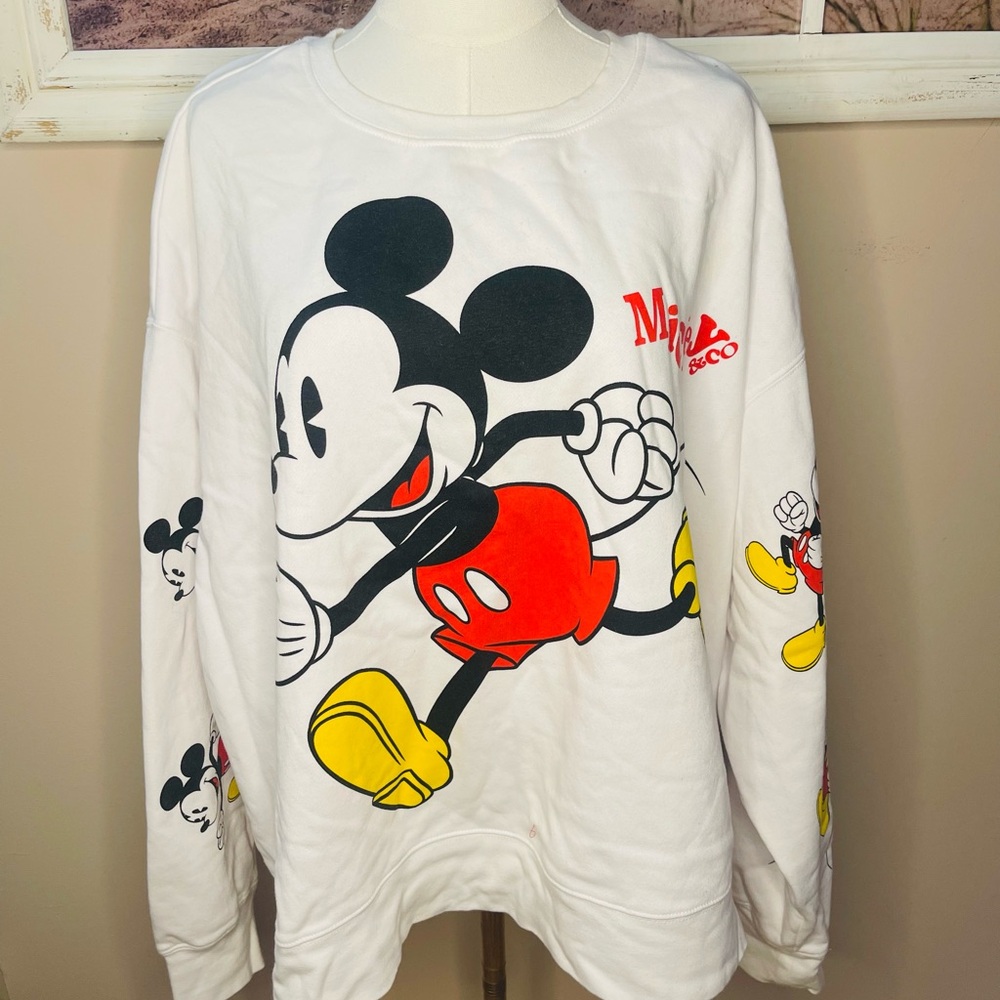 DISNEY Mickey Mouse & Co White Sweatshirt